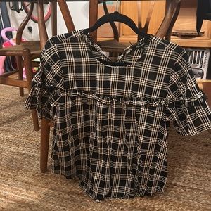 Madewell 98% cotton plaid blouse - never been worn! Tags on